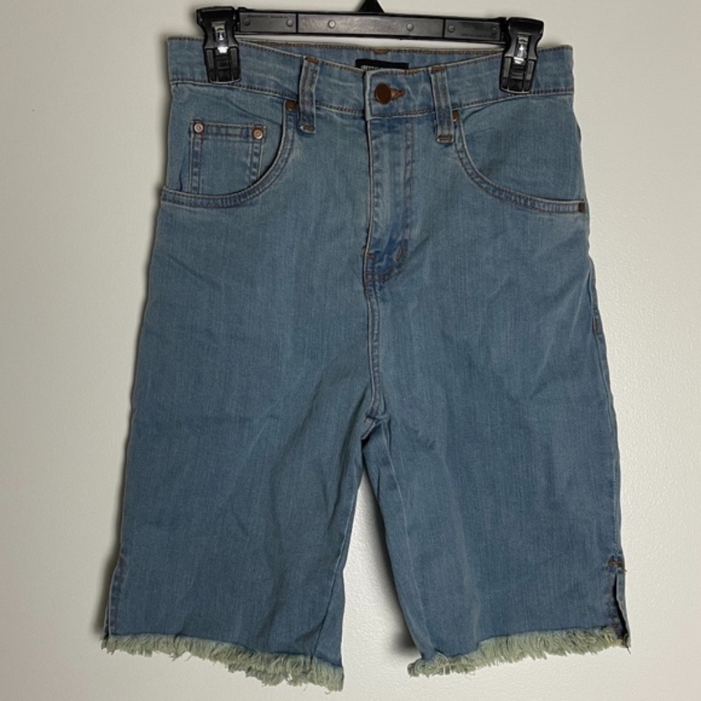 ! NEW Pretty Little Thing Streetwear 90s Denim Biker Shorts Women Size 6